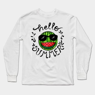 hello summer watermelon Long Sleeve T-Shirt